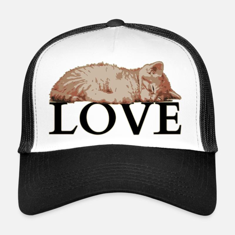 Sleeping Cat LOVE – Cozy Katzenliebe Casquette trucker 