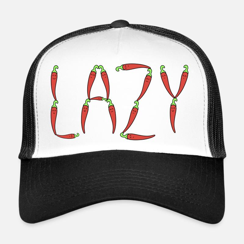 Chili pepper lazy - Trucker Cap - white/black