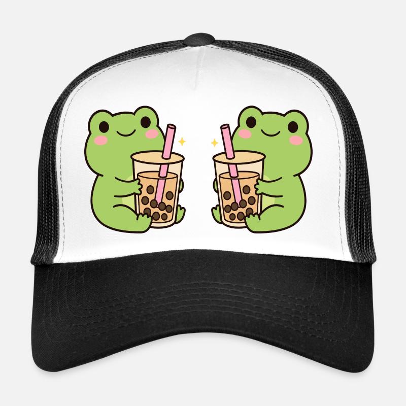 Kawaii Bubble T-Frogs – cute frog duo (minimal) Trucker Cap