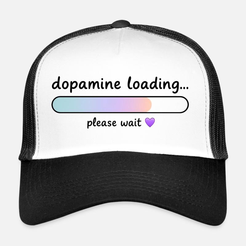 Gradient de charge de dopamine - Casquette trucker  - blanc/noir