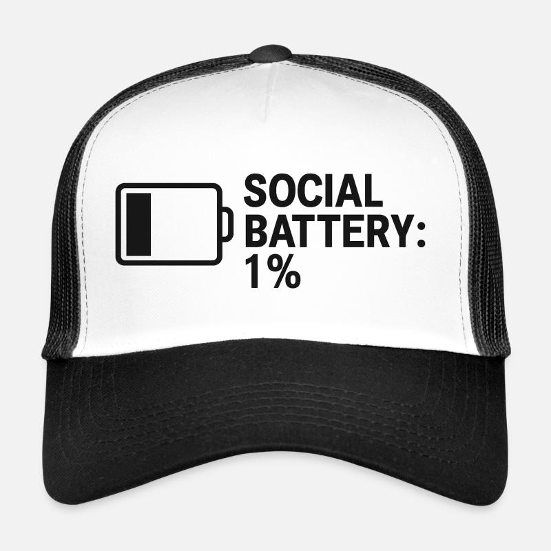 Social Battery – 1% Left Trucker Cap