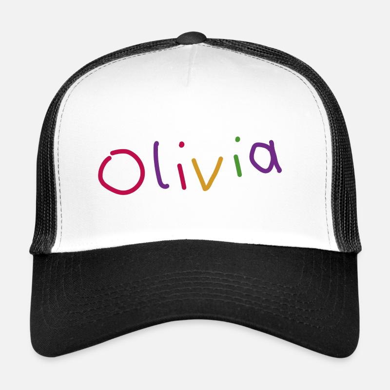 Olivia - Trucker Cap - white/black