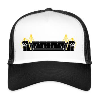 Dortmund Westfalen Stadium Football Temple - Trucker Cap - white/black - Front