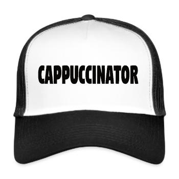 Café Dicton Cappuccinateur - Casquette trucker  - blanc/noir - Devant