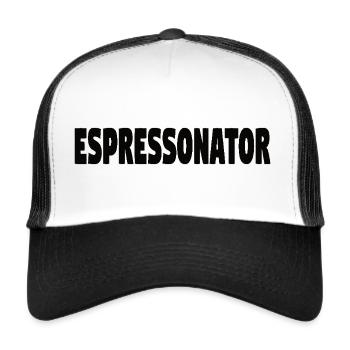 Café Dicton Espressonator Drôle - Casquette trucker  - blanc/noir - Devant