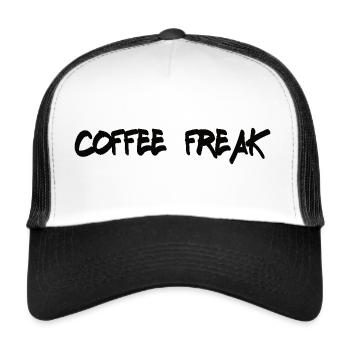 Coffee Saying Coffee Freak - Trucker Cap - white/black - Front