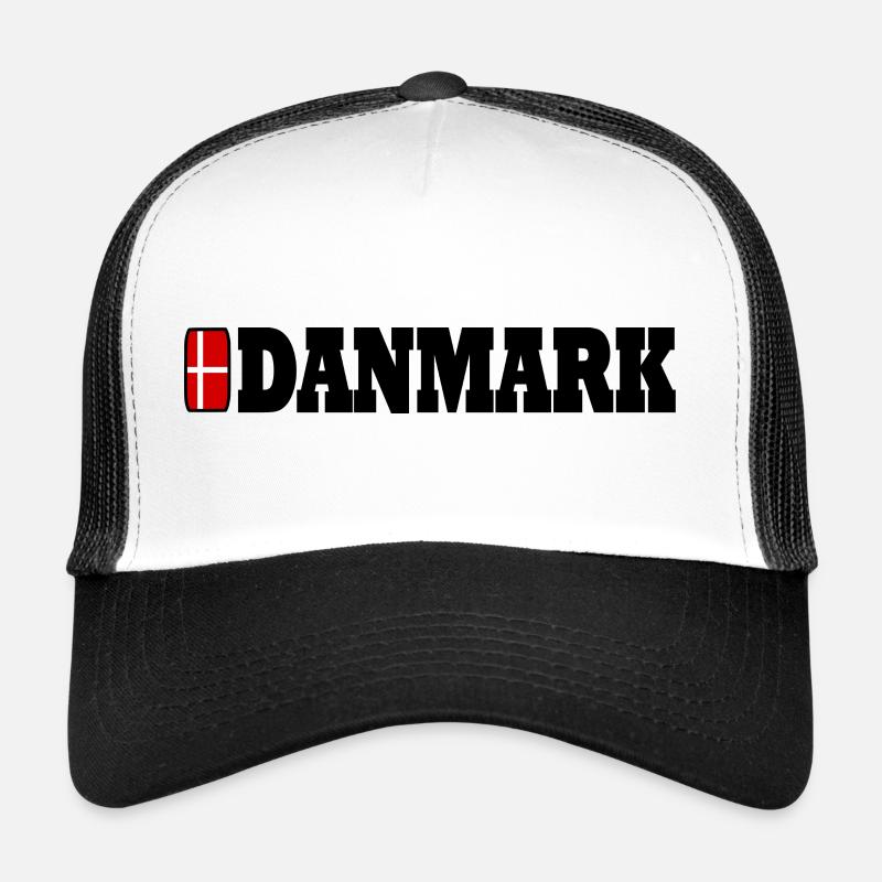 Danemark - Casquette trucker  - blanc/noir