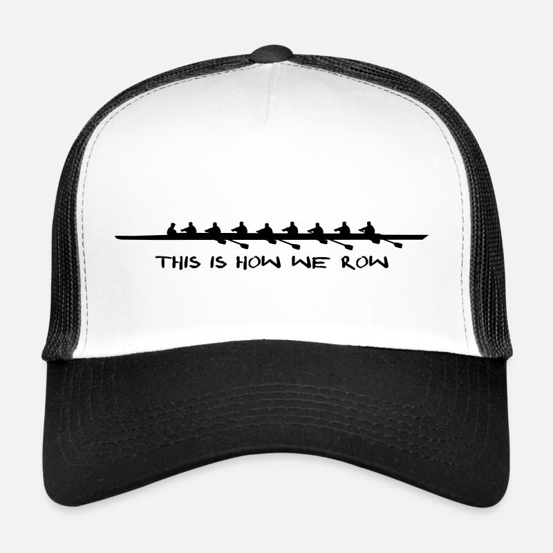 Rowing Coxed eight, men's Crew - we row - Casquette trucker  - blanc/noir