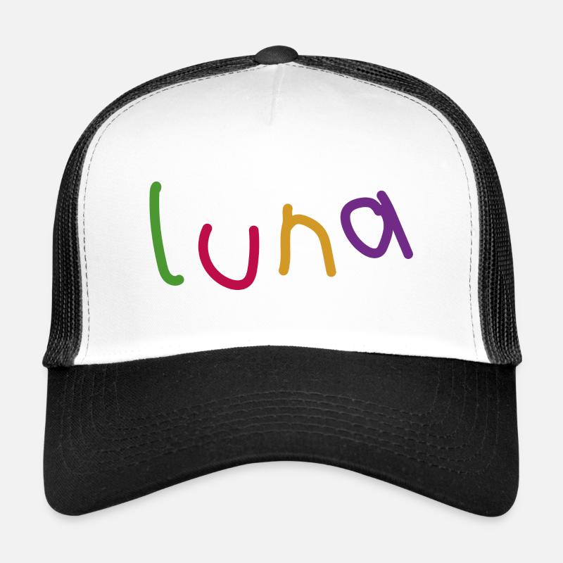 Mond - Trucker Cap - Weiß/Schwarz