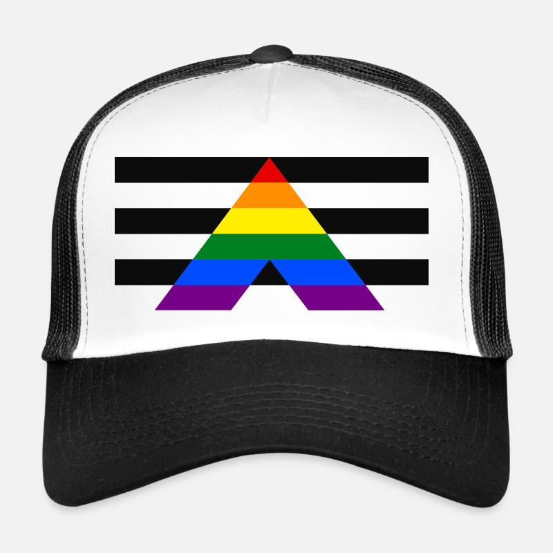Straight Ally logo - Trucker Cap - white/black