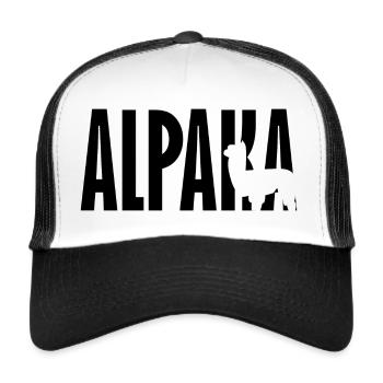 ALPAKA Schriftzug Lama - Trucker Cap - Weiß/Schwarz - Vorne