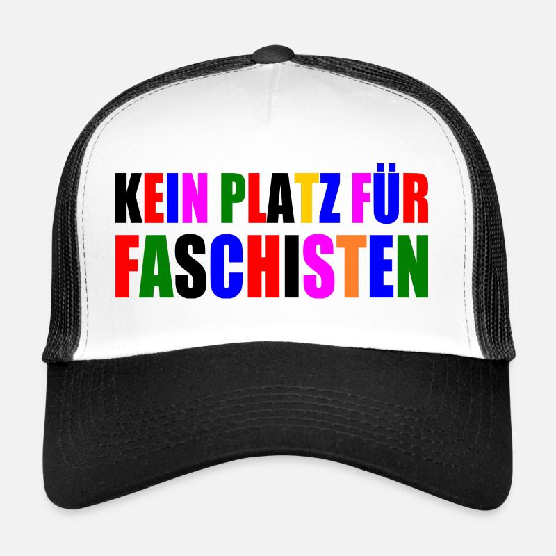 Pas de place pour les fascistes Casquette trucker 