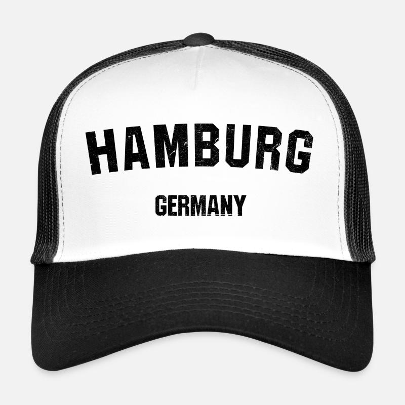 Hamburg Vintage - Trucker Cap - Weiß/Schwarz
