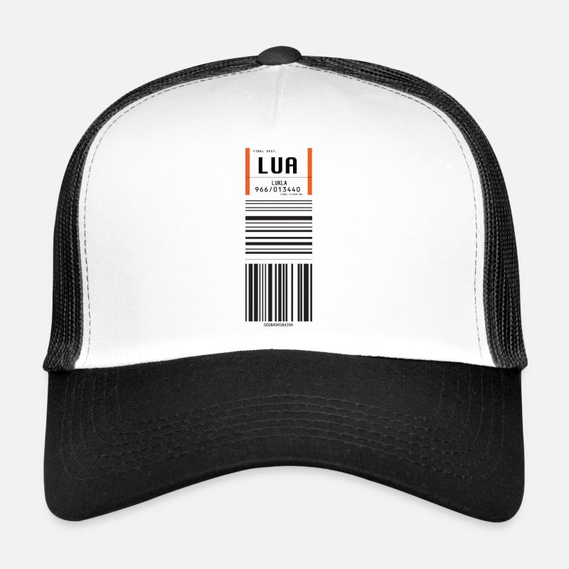 Flughafen Lukla Nepal - Trucker Cap - Weiß/Schwarz