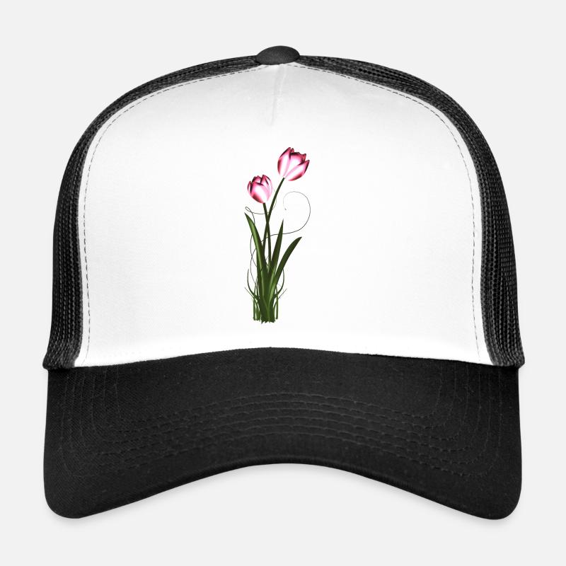 two metallic shimmering tulips in spring Trucker Cap