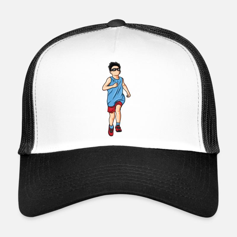Dessin de garçon en cours d’exécution Casquette trucker 