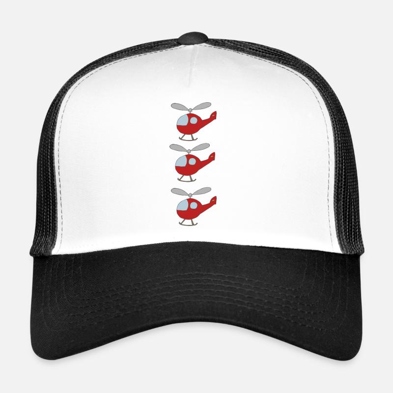 hubschrauber 3fach - Trucker Cap - Weiß/Schwarz