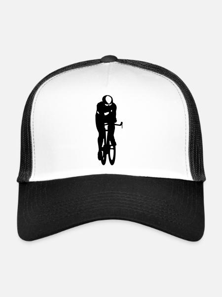 Coureur - Casquette trucker  - blanc/noir - Devant