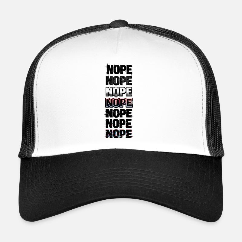 Nein, Neon-Glitch-Textstack Trucker Cap