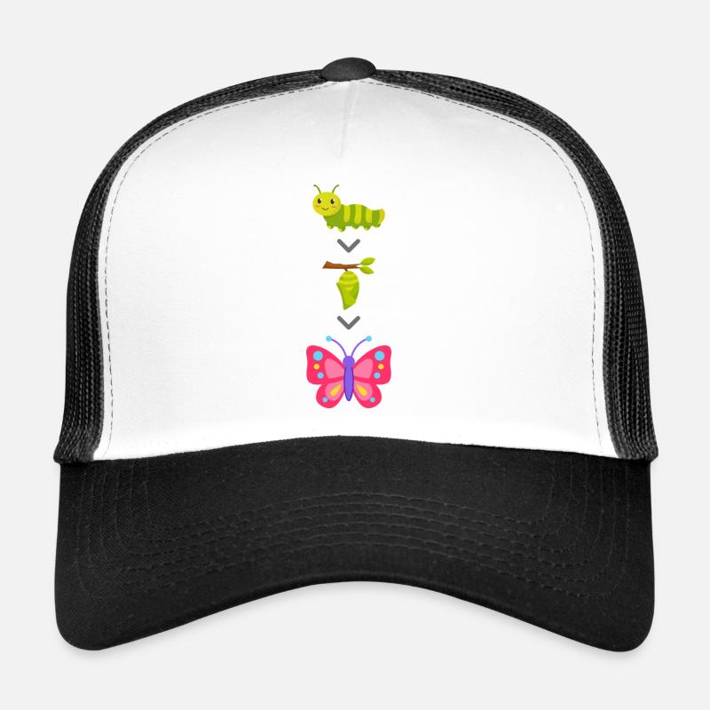 Transformation de chenille en papillon Casquette trucker 