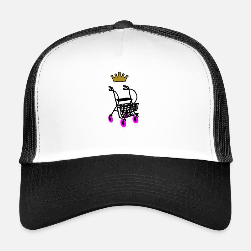 Rollator Queen - Trucker Cap - Weiß/Schwarz