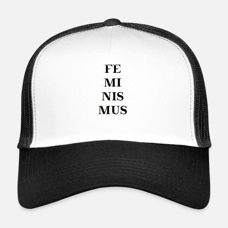 Feminismus Geschenkidee feministisch - Trucker Cap - Weiß/Schwarz