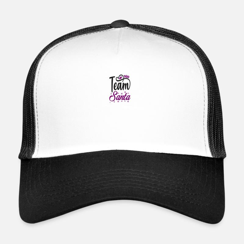 Team Santa - Trucker Cap - Weiß/Schwarz