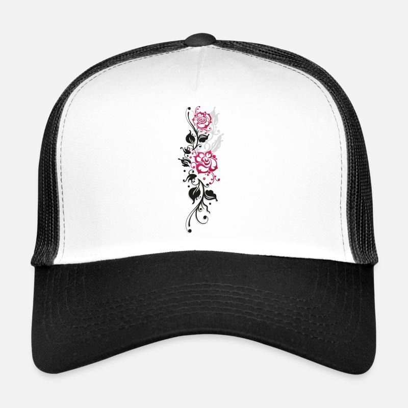 Rose Leaves Pink Trucker Cap