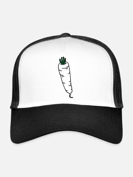 Radis radish radis - Casquette trucker  - blanc/noir - Devant