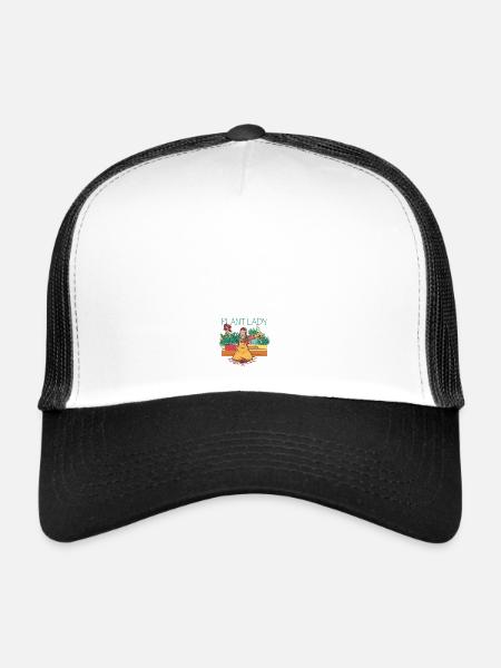 Dame de la plante - Casquette trucker  - blanc/noir - Devant