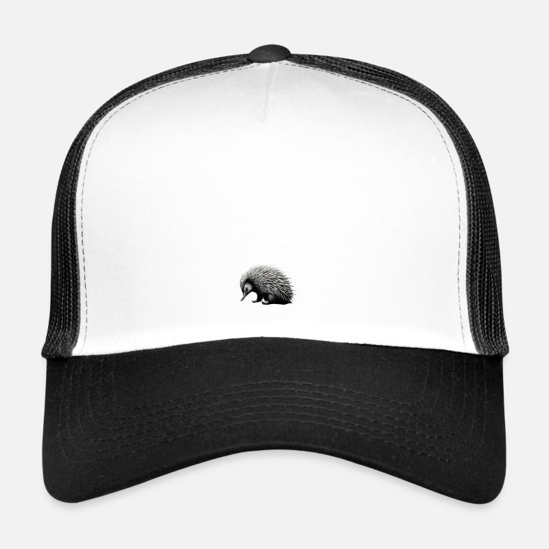 Échidné - Casquette trucker  - blanc/noir