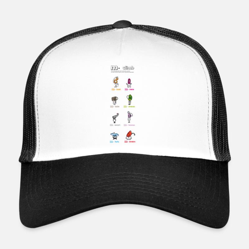 les M.climb - Casquette trucker  - blanc/noir