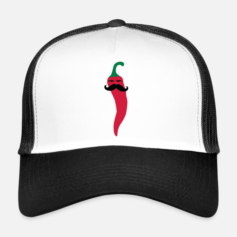 hot chili moustache gemüse vegan mexican Trucker Cap
