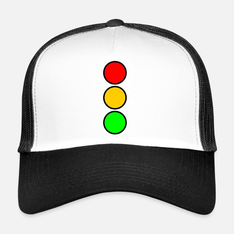 Feu de circulation 02 - Casquette trucker  - blanc/noir
