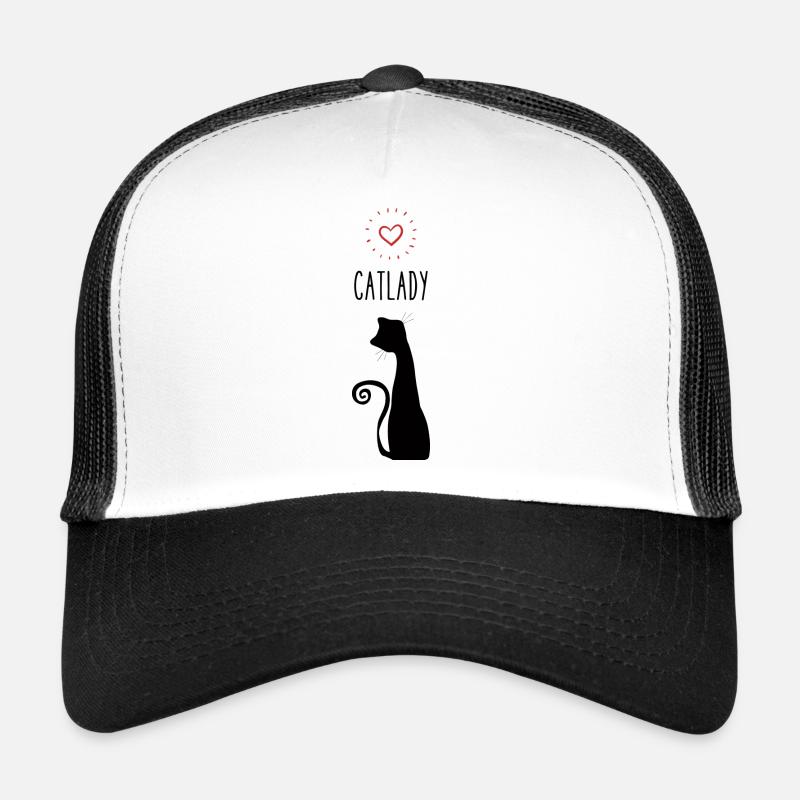 Catlady avec du cœur Casquette trucker 