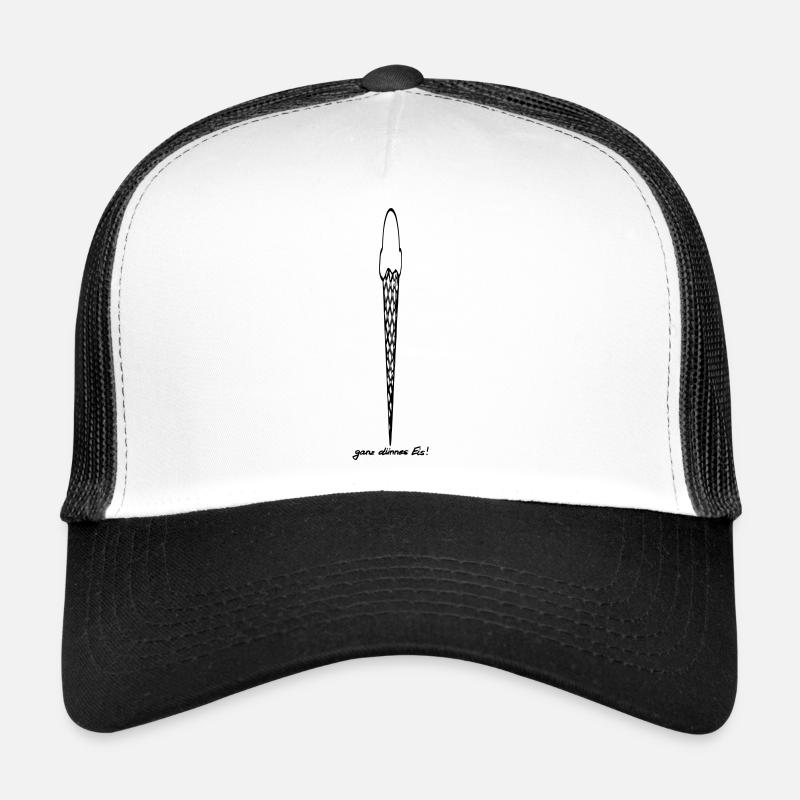 ganz dünnes Eis - Trucker Cap - Weiß/Schwarz