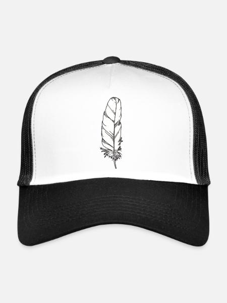 Pen white hand-drawn - Trucker Cap - white/black - Front