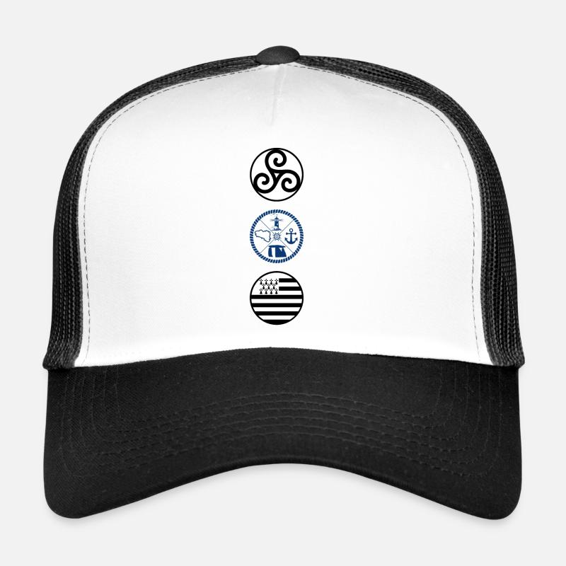 Bretagne et ses symboles. Triskell. Drapeau Breton Casquette trucker 