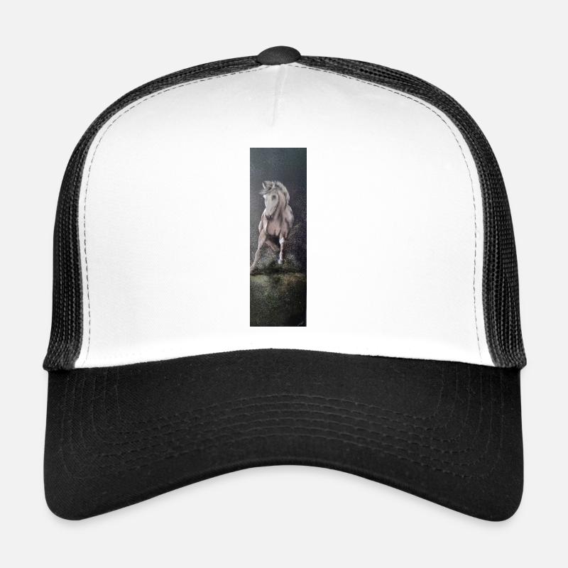 Cheval Sauvage - Casquette trucker  - blanc/noir