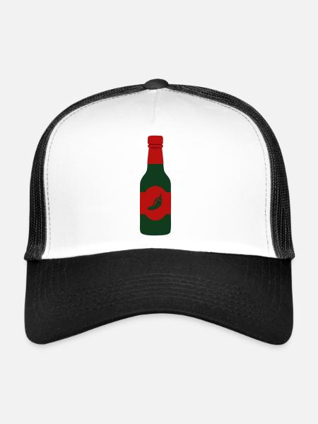 Hot Sauce Chili Sauce Spicy Food BBQ Crew - Trucker Cap - white/black - Front
