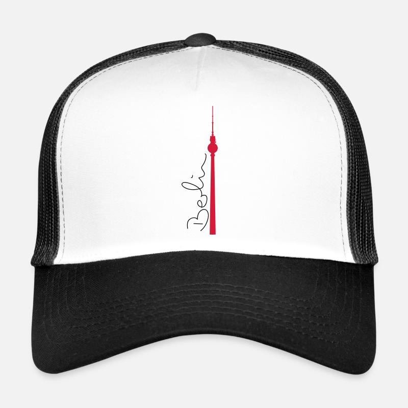 Berlin Fernsehturm - Trucker Cap - Weiß/Schwarz