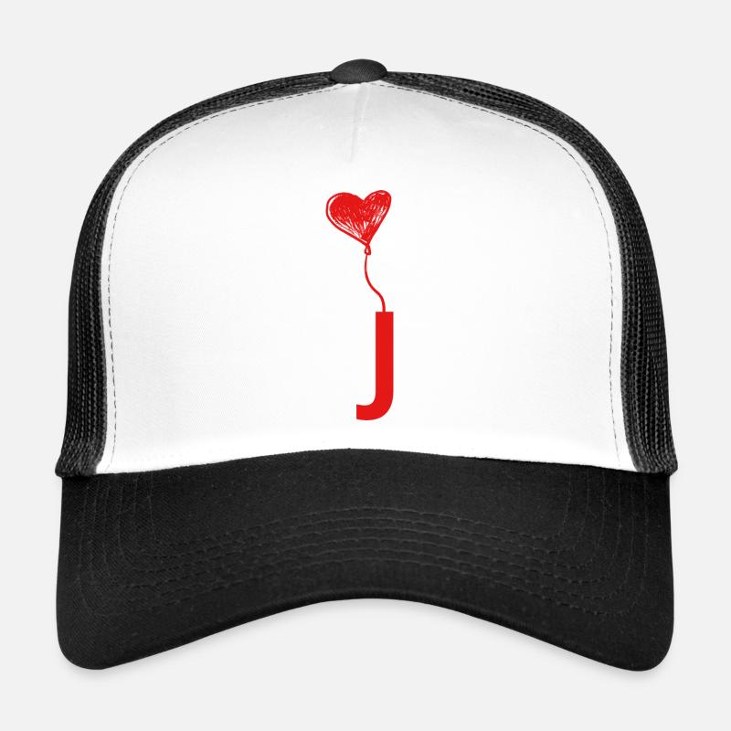 Buchstabe j Herz Trucker Cap