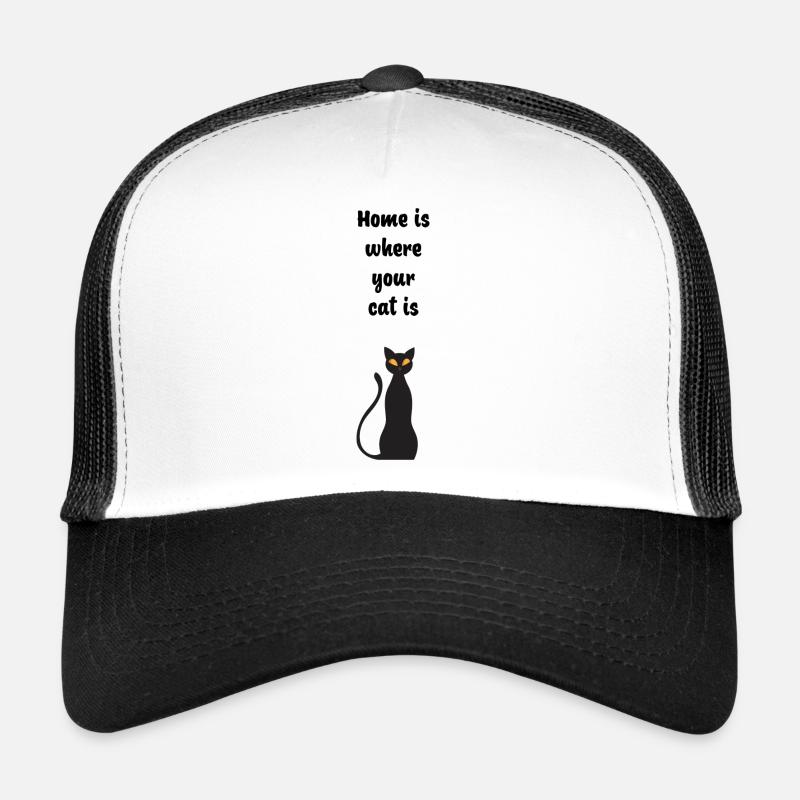Home is where your cat is - Trucker Cap - white/black