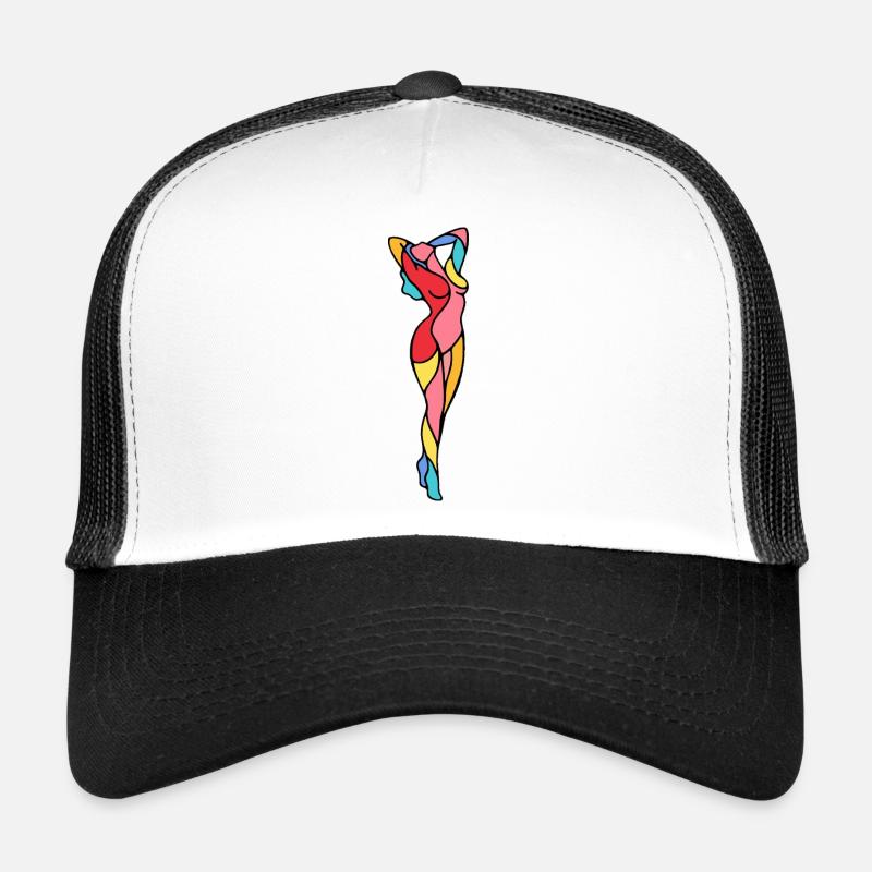Danseur abstrait en couleurs vives Casquette trucker 