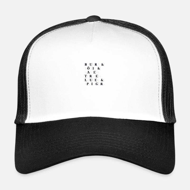 Schach Schachfiguren Geschenkidee - Trucker Cap - Weiß/Schwarz