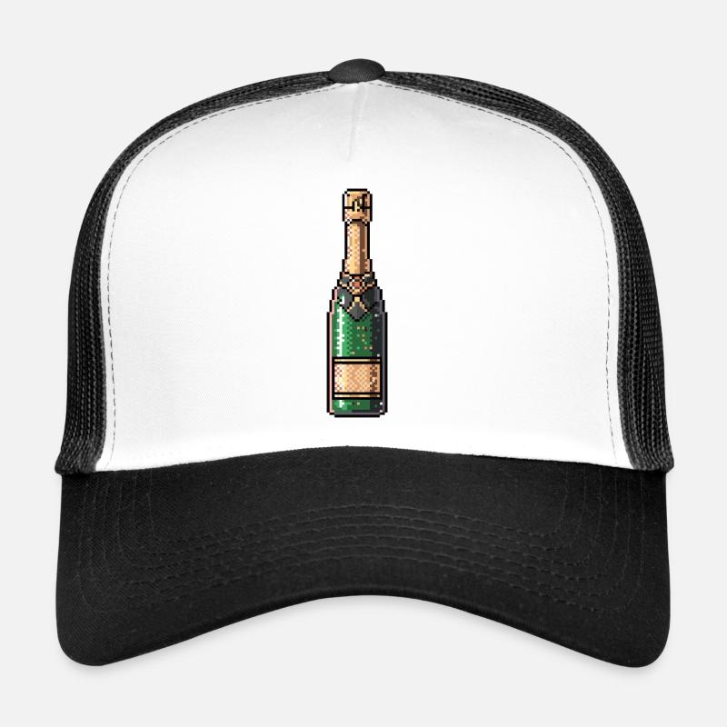 PixelChampagne Flasche Retro Casquette trucker 