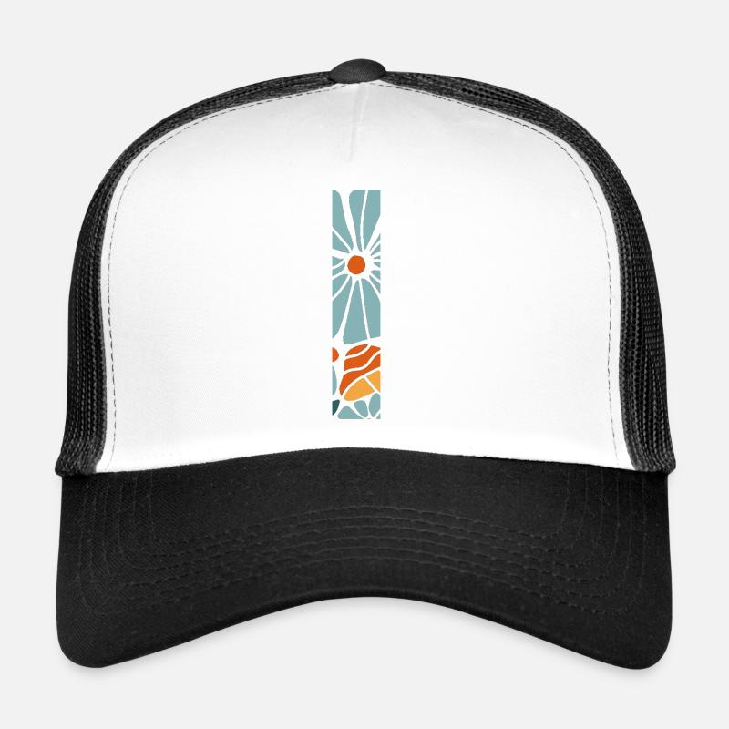 Buchstabe i Blumen groovy Geschenkidee Trucker Cap