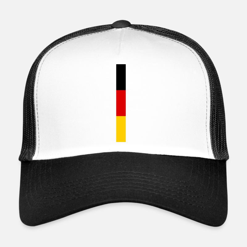 Drapeau de l’Allemagne - Casquette trucker  - blanc/noir