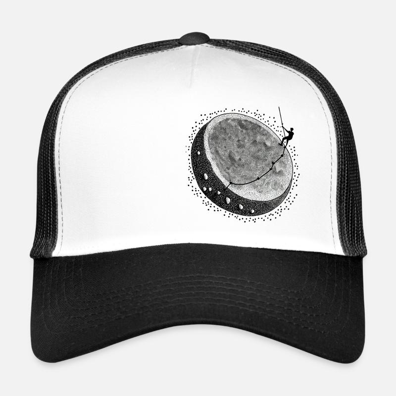 Hand-painted climber - Trucker Cap - white/black