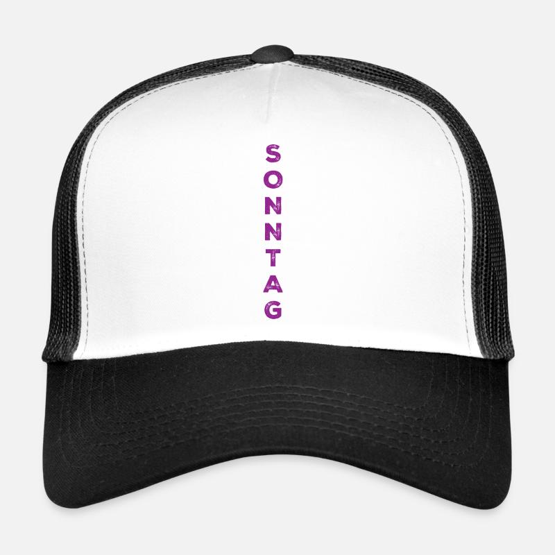 Sunday - purple - Trucker Cap - white/black